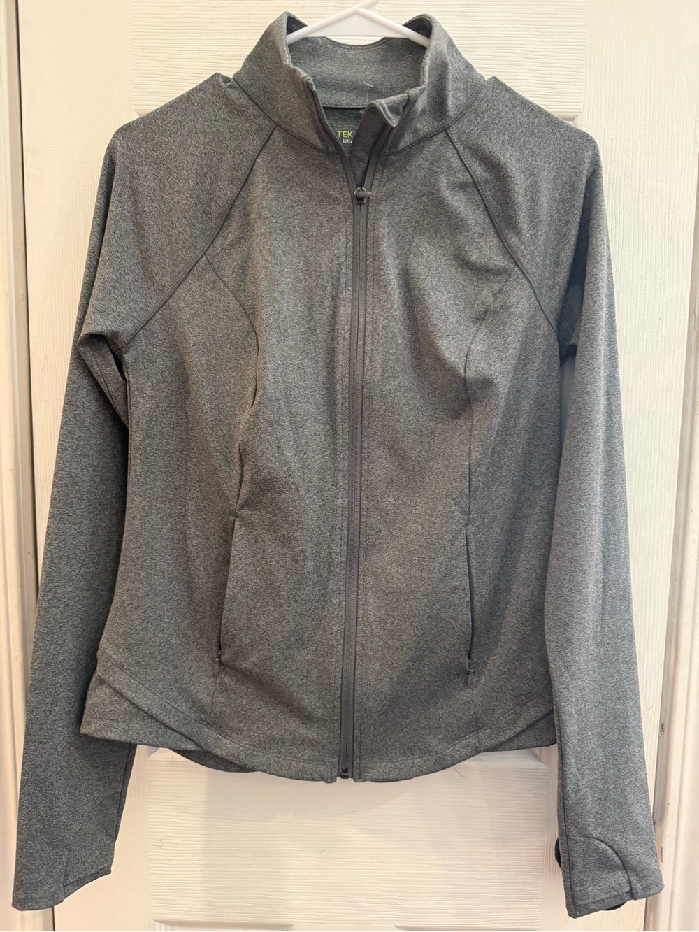 tek gear Women's Gray Full-Zip Utility Jacket